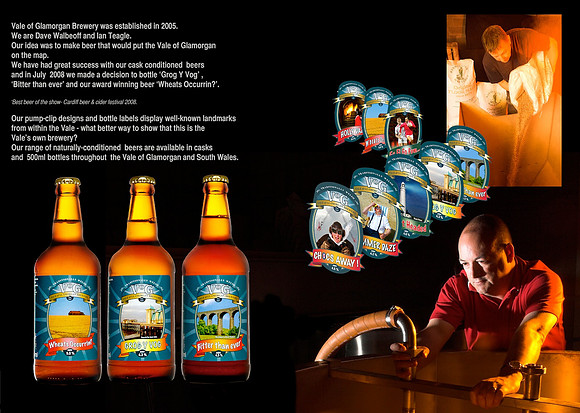 Brewery design work concept for a product brochure.