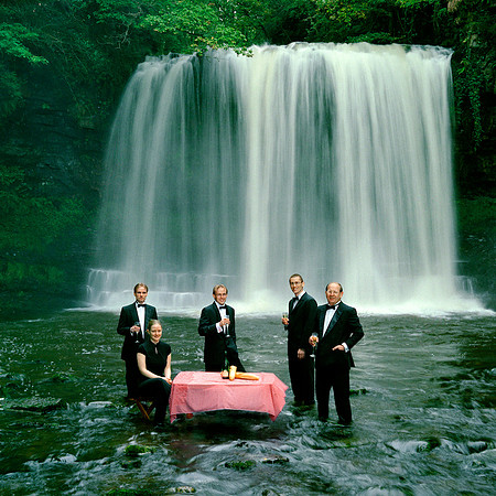 Folk band portrait location shoot in Mid Wales.