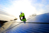 Image of solar panelling being installed