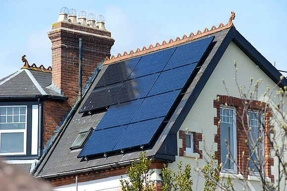 Green Eco Solar panel install complete .