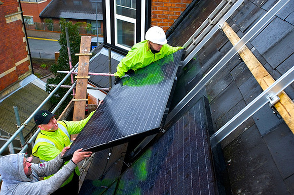 Green Eco Solar panel install complete , Penarth