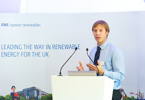 Speaker at a renewable energy conference, RWE Innology