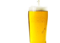 Filling a Pint of beer .