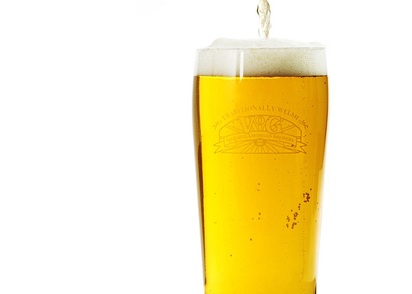 Filling a Pint of beer .