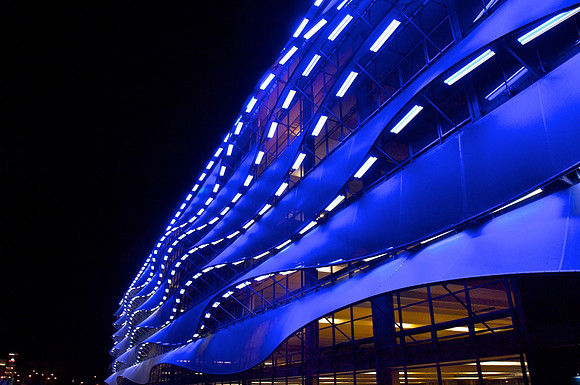 Lighting Design , car park building , Cardiff