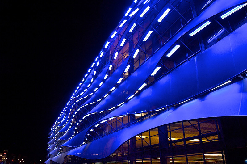 Lighting Design , car park building , Cardiff
