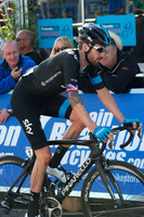 Sir Bradley Wiggins on the Tour of Britain cycle race at Blaenavon