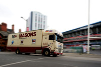 Promotional photo shoot for Masons Moving truck for web and brochure use.
