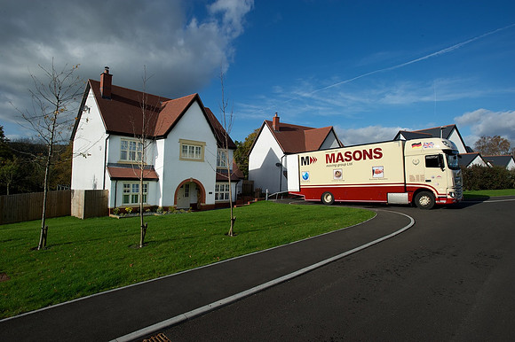 Promotional photo shoot for Masons Moving for web and brochure use.