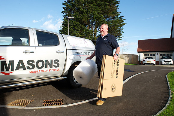 Promotional photo shoot for Masons Moving for web and brochure use.