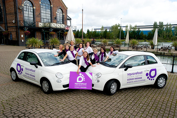 Public relations photoshoot for Cardiff based property agents