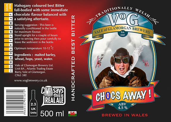 Vale of Glamorgan Brewery,bottle label design.