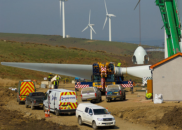 New Turbine structure being erected.