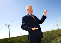 Windfarm commissioned and opened by Rt Hon. Peter Hain MP for Neath valley Sth Wales.
