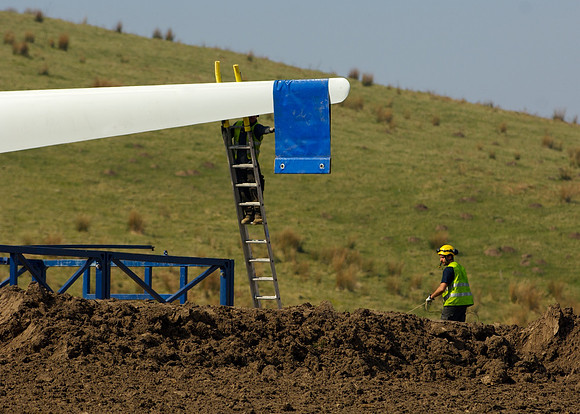 New Turbine structure being erected.