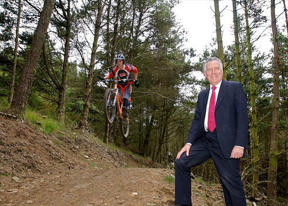 Promotional press photo for RWE NPower's windfarm site in South Wales
